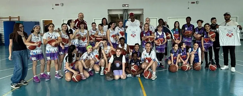 Girls basketball clinic group photo | Cory McGee