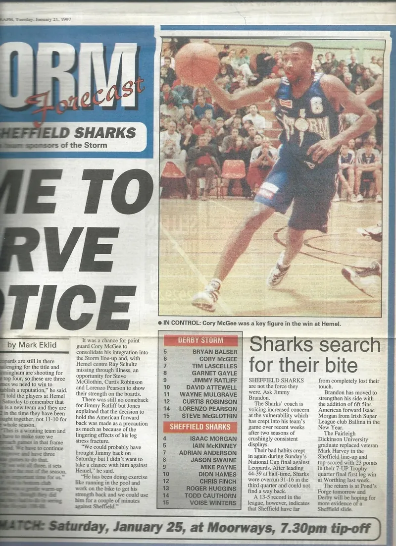 Sheffield Sharks press coverage